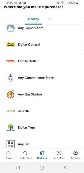 Ibotta App Confirm Store
