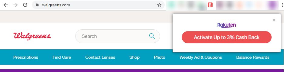 Rakuten Chrome extension
