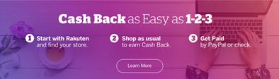 Rakuten cashback steps