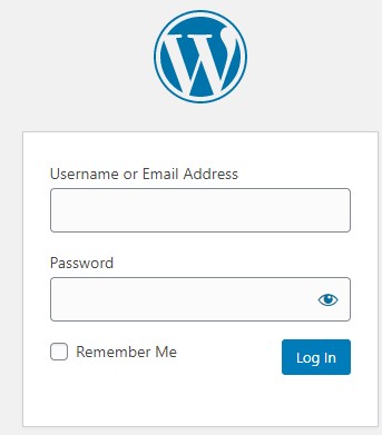 Bluehost WordPress login screen