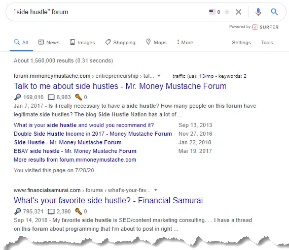 Google Side Hustle Forums