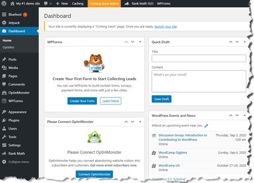 WordPress Dashboard