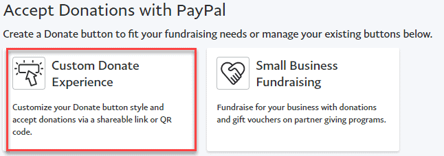 Paypal Custom Donate Experience
