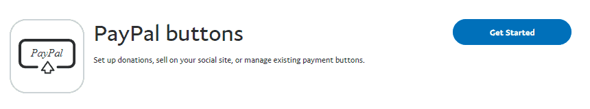 Paypal buttons get started