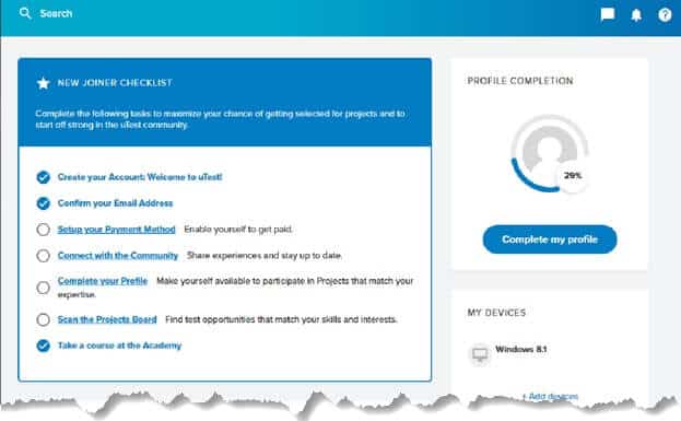 uTest Homepage