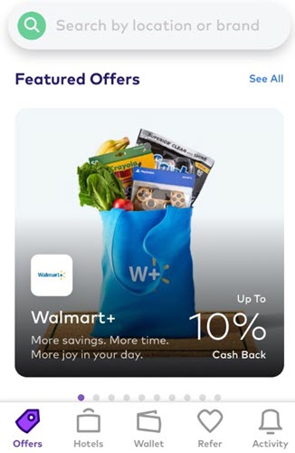Dosh feature offer Walmart