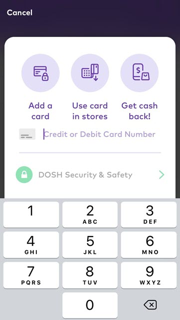 Dosh link credit card