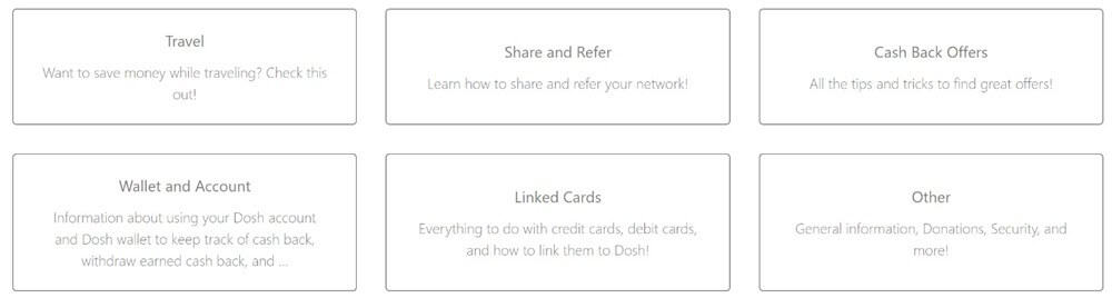 Dosh support category