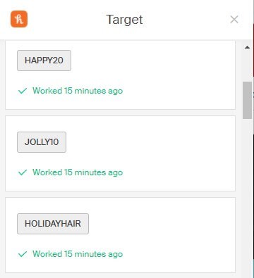 Honey coupons for Target