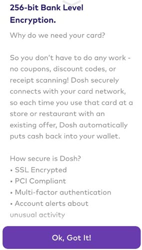 Is Dosh Safe - 256bit encryption