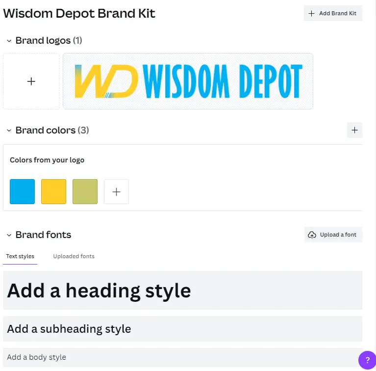 Canva Brand Kits