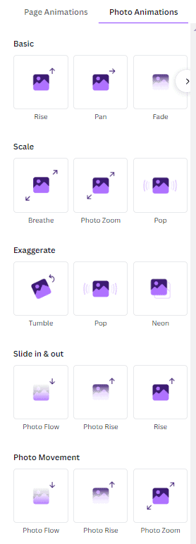 Canva Photo Annimation
