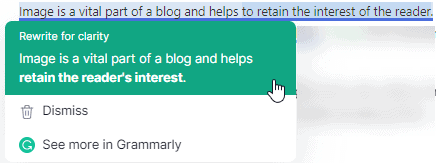 Grammarly correction